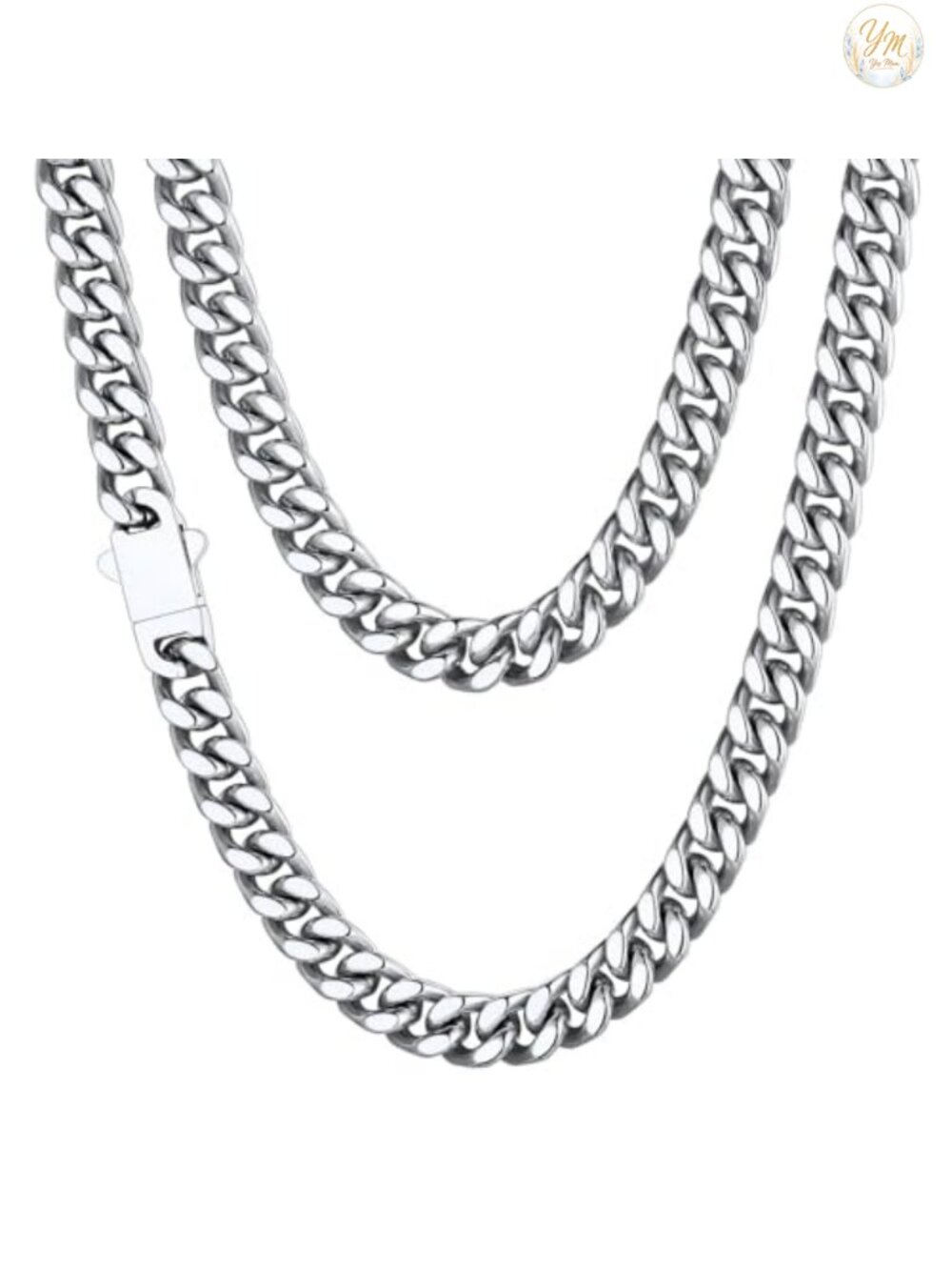Men's Cuban Link Chain Stainless Steel Waterproof Necklace Curb Chain